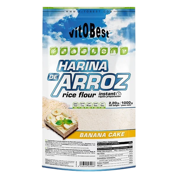 VITOBEST HARINA DE ARROZ 1 KG. BANANA CAKE